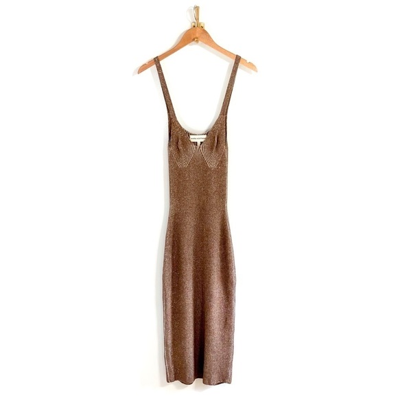 Mara Hoffman Midi Ribbed Sleeveless Ivy Knit Dress - Picture 2 of 6